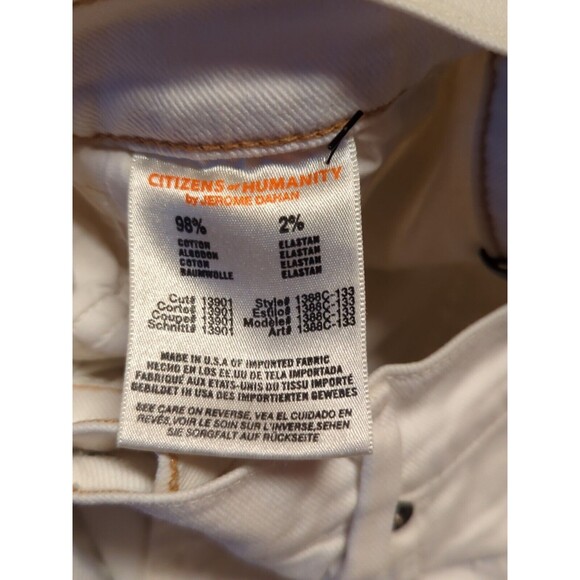 Citizens of Humanity Jeans Womens 27 White Thompson Medium Rise Crop Skinny - Picture 10 of 13